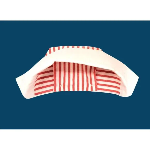 Vintage Candy Striper Uniform 1970s Red White Top Pants Hat 3 Piece Set Imperial - Picture 8 of 16